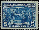 VEGAS - 1920 Pilgrim 5c - Scott 550 MLH, OG - Nice Centering!