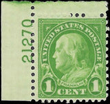 VEGAS - 1922-25 USA Scott 552 - MNH, OG - Plate Number Single - Perfect Gum!