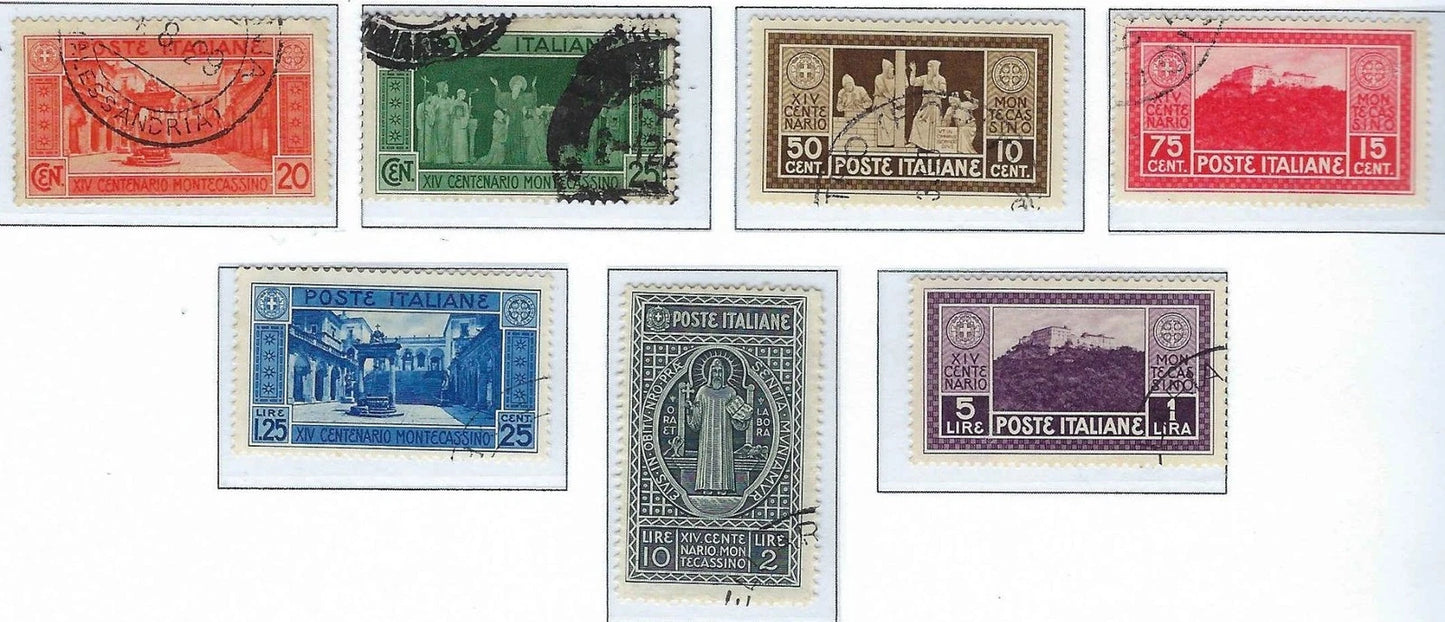 1929 Italy Stamp Set - Scott 232-238 - Canceled (More Scarce)- Cat= $618!