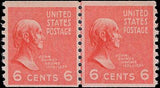 VEGAS - 1939 Quincy Adams 6c - Scott 846 - MNH, Undisturbed OG Joint Line Pair