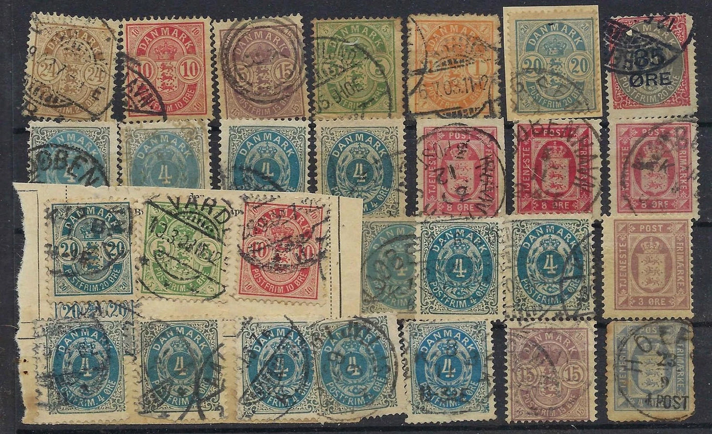 Pre-1900 Denmark in Stock Card as Shown - Most or All Collectable