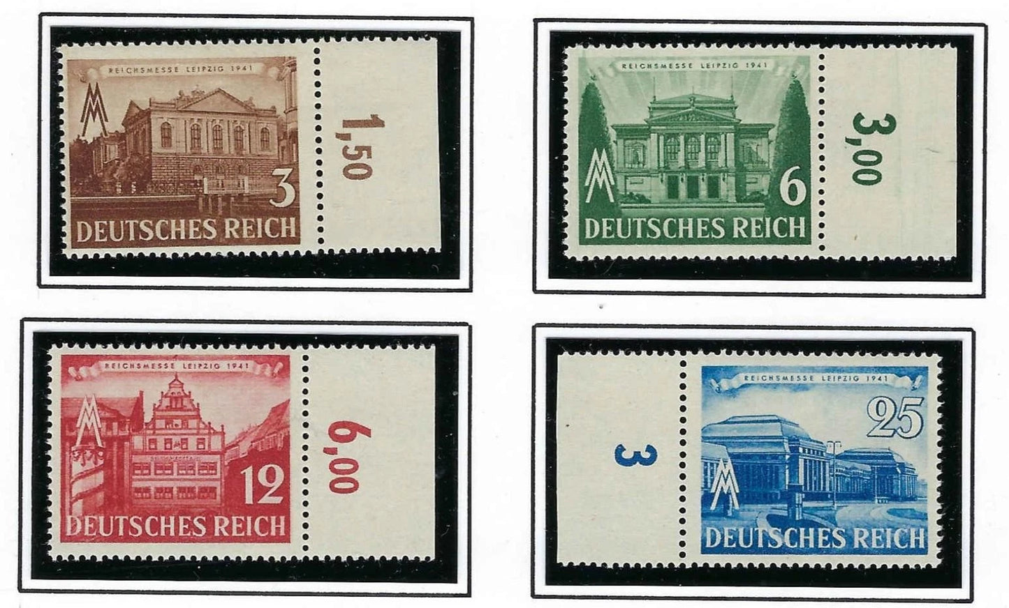 1941 Germany - Sc# 498-501 - MNH, Undisturbed OG - All Post Office Fresh!