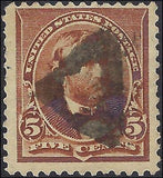 VEGAS - 1890-93 Grant 5c - Scott 223 - Nice Centering! Interesting Cancel