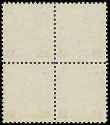 c1938 - Scott 834 $5 President Coolidge Block of 4 - Used