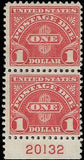 VEGAS - 1930 Postage Due Pair with Plate Number! - Scott J77a - MH, OG - Perf 11