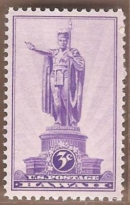 1937 Kamehameha Statue Honolulu Hawaii Single 3c Postage Stamp - Scott 799 MNH, OG