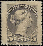 VEGAS - 1888 Canada Queen Victoria- 5c - Scott 42 - Uncancelled - On Paper - Jumbo