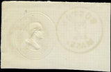 VEGAS - c1881 Cut Square Postal Stationary With Inverted "10" Cancel