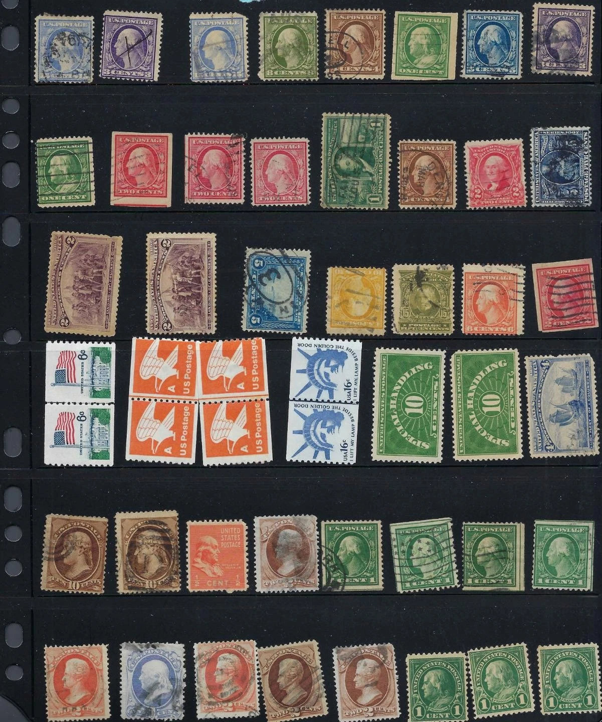 Mix of Older USA Stamps - Unidentified - Some Flaws - Some Better