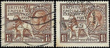 VEGAS - 1924,1925 Great Britain - 1 1/2p - Scott 186 & 204 Used