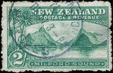 VEGAS - 1902 New Zealand Milford Sound, 2sh - Scott 119 - WM61 (NZ Star) - Thin