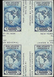 VEGAS - 1935 Byrd Antarctic Cross Gutter Block - Scott 768a - No Gum as Issued