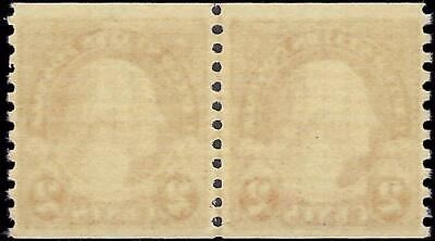 VEGAS - 1924 USA Washington Coil Joint Line Pair - Scott 599 - MNH - Choice!
