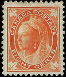 VEGAS - 1897 Canada Queen Victoria - 8c - Scott 72 - Very Light Cancel