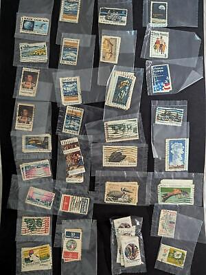 VEGAS - Cigar Box Full of Used USA Stamps in Plastic Bags - Many Different
