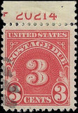 VEGAS - 1930 Postage Due 3c - Scott J72 - Used With Plate Number - P11 - FN1074