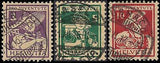 VEGAS - 1916 Switzerland -Semi-Postals - Scott B4, B5, B6 - Used - Nice! Cat= $126