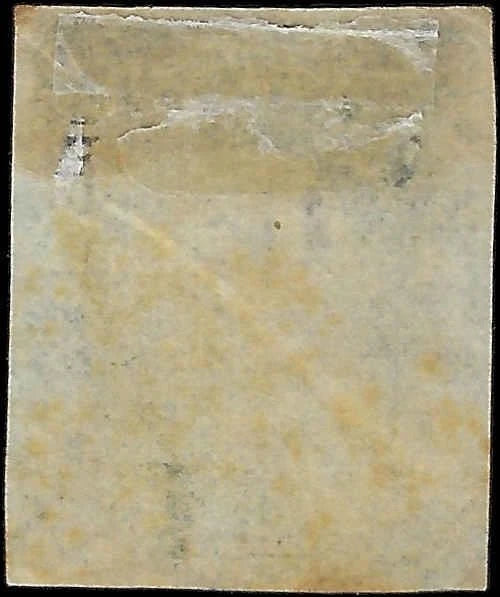 1861 USA - Scott 68 - 10c - Edge trimmed with Blue Town Cancel