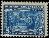 VEGAS - 1920 Pilgrim 5c - Scott 550 MNH, Undisturbed Gum - Fresh!