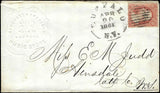 c1861 - Scott #26 On Embossed Ad Cover -Blodgett & Bradford Music Store, Buffalo