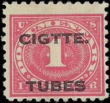 VEGAS - 1929 Cigarette Tubes Revenue - Scott RH2 (Perf 10) M, Trace Only Of Gum