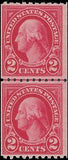 VEGAS - 1923 USA Washington Coil Joint Line Pair - Scott 606 - MNH, OG - Fresh!