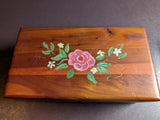 Vintage Lane? Custom Painted Cedar Dresser Jewelry Trinket Chest - Free Shipping