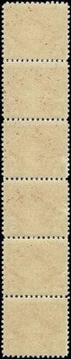 c1930 - #J78 $5 Postage Due Used Strip of 6