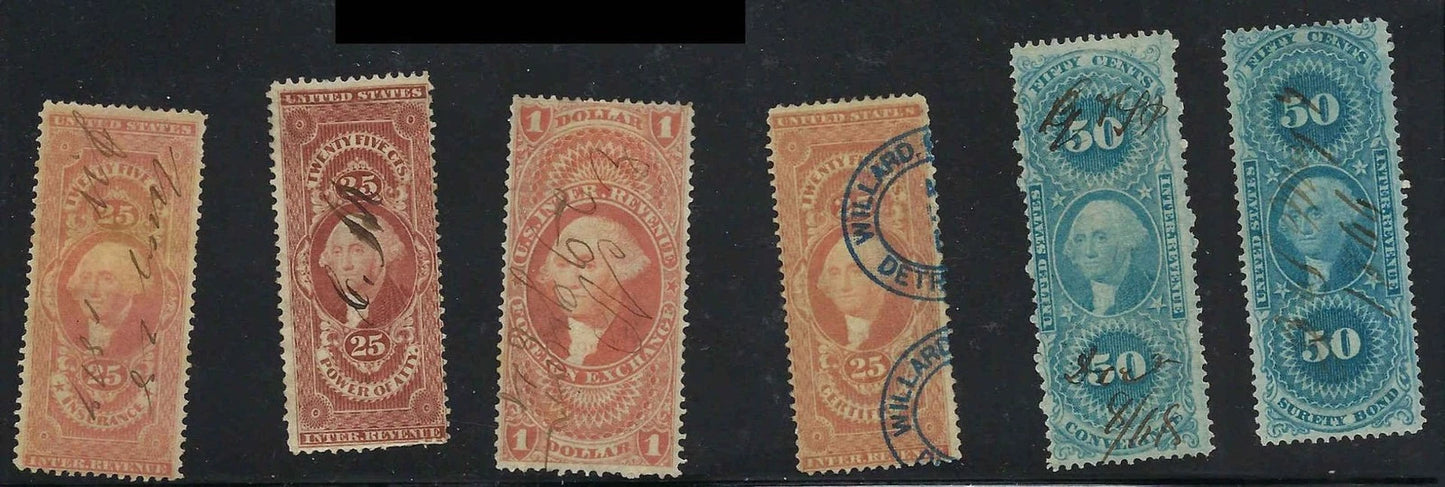 c1862 Small Revenue Lot - Most Well Centered Examples! - No Thins!
