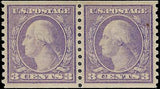 VEGAS - 1917 Washington 3c - Scott 493 MH, Original Gum - Type 1 Pair - VF-XF!