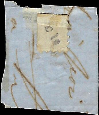 VEGAS - 1855-63 Sardinia, Italy 20c - S# 12 - Used With 4 Margins, On Paper