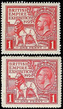 VEGAS - 1924,1925 Great Britain - 1p - Scott 185 &, 203 M VLH