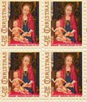 1966 Madonna and Child Block of 4 5c Postage Stamps -Scott 1321 - MNH,OG cx240