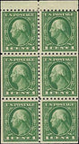 VEGAS - 1914 USA Booklet Pane of 6 - Scott 424 - MLH, OG