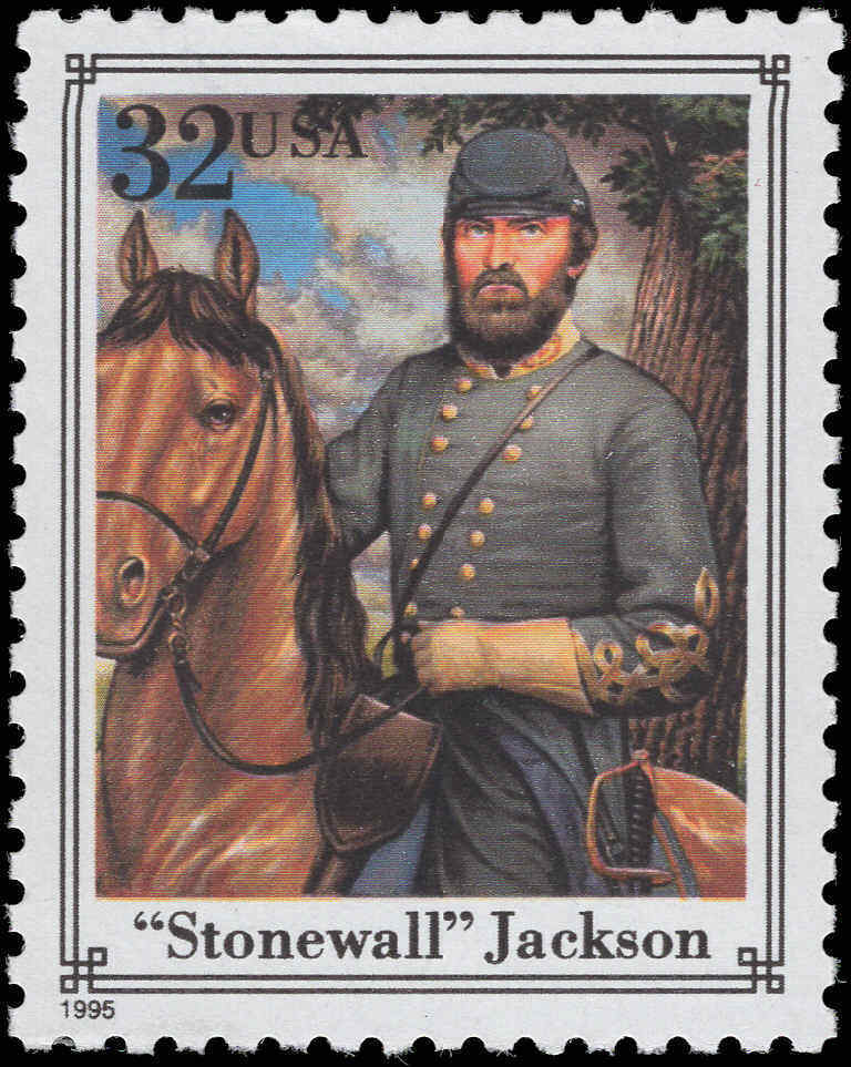 1995 Civil War "Stonewall" Jackson Single 32c Postage Stamp, Scott 2975s, MNH, OG