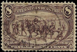 VEGAS - 1898 8c Trans-Miss - Scott 289 - Light Crease Lower Right Corner