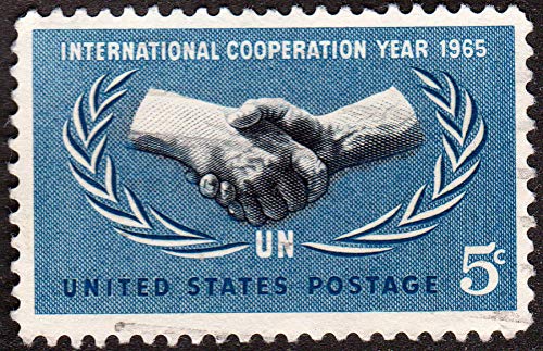 1965 International Coop. Year Single 5¢ Postage Stamp, Scott 1266, MNH, OG