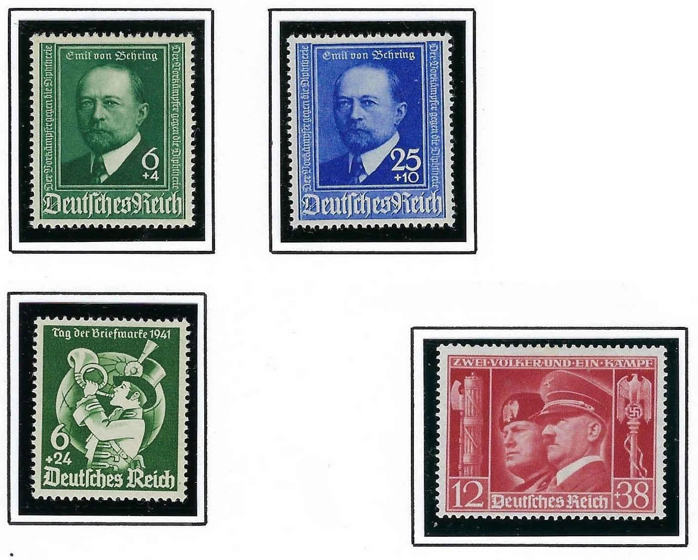 1940 Germany Set - Sc# B186-B189 - MNH, Undisturbed OG - All Post Office Fresh!