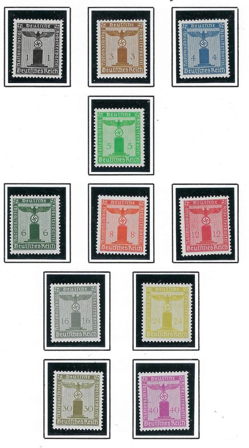 1938 Germany - Sc# S1-S11 - MNH, All Undisturbed OG - Post Office Fresh!