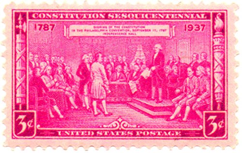 1937 Constitution Adoption Single 3c Postage Stamp - Scott 798 - MNH,OG