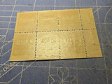 VEGAS - 1918 Telegraph Stamp Block/Pane of 6 - Scott 16T54 - Very Slight Gum Dist
