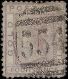 VEGAS - 1875 Gold Coast 4p - Scott 2 - Perf 12.5 - Repaired Tear - Cat= $150