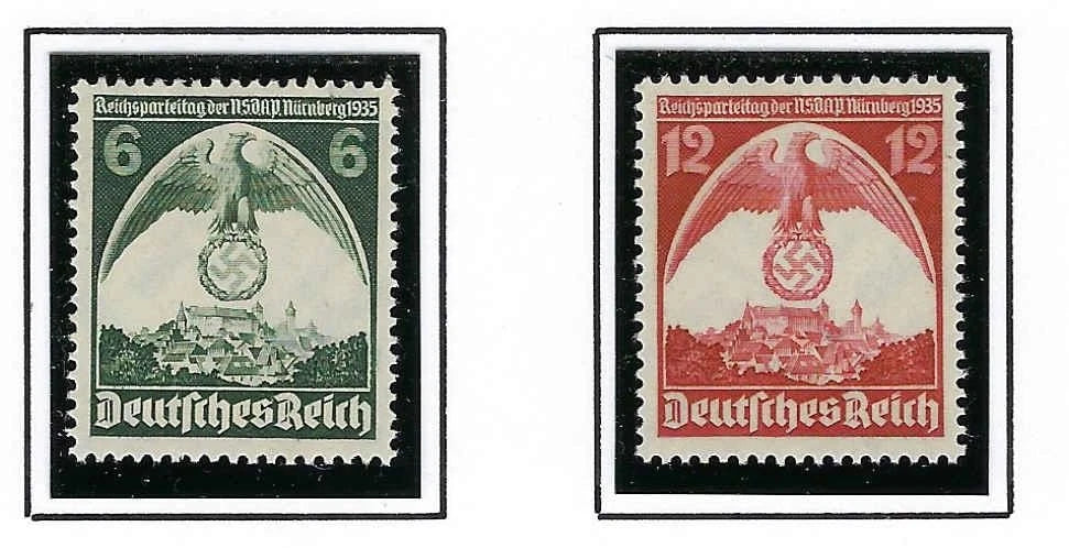 1935 Germany Set - Sc# 465-466 - MNH, Undisturbed OG - All Post Office Fresh!