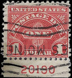VEGAS - 1930 Postage Due $1 - Scott J77 - Used With Plate Number - P11 - FN1071