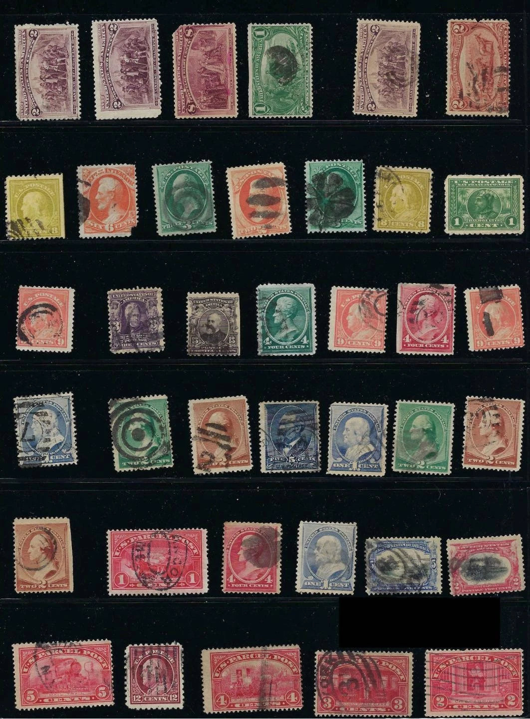 Mix of Older USA Stamps - Unidentified - Some Flaws - Some Better