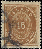 VEGAS - 1876 Iceland 16a - Scott 12 - Solid! - (Perf 14x13.5)