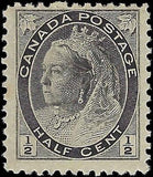 VEGAS - 1898 Canada Queen Victoria- 1/2c - Scott 74 - MNH, OG - Slight Gum Dist