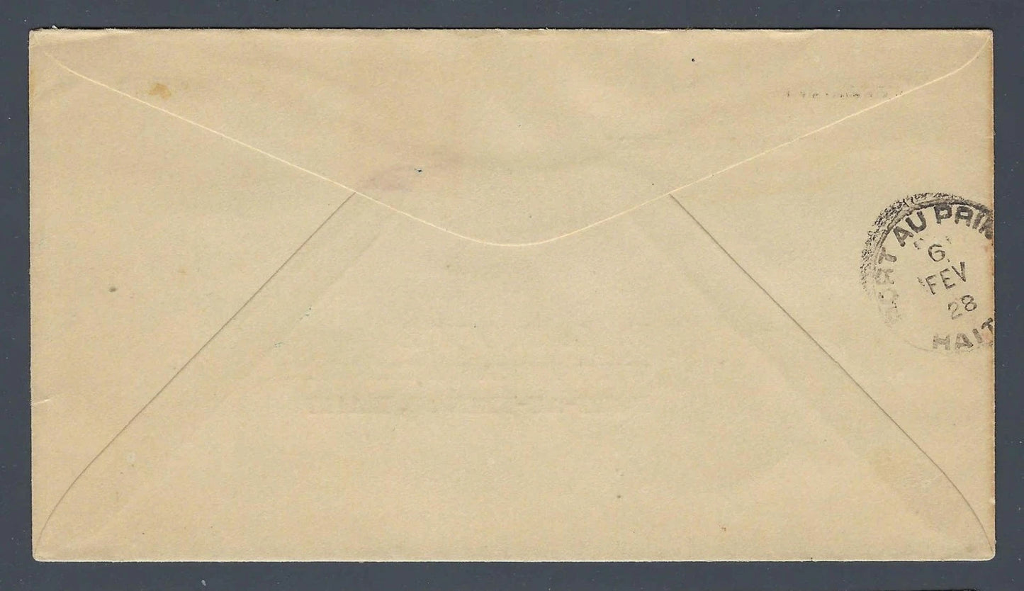 1928 Lindbergh Good Will Tour Cover Santo Domingo to Port au Prince Haiti Rowe
