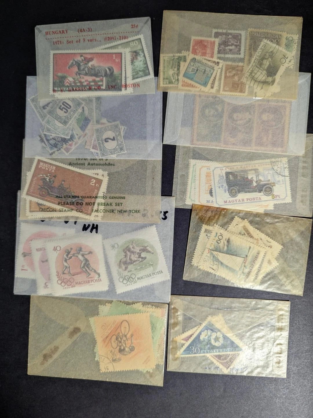 Quantity Hungary Stamps in Bags & Stock Pages Unchecked From Estate! -63 Photos