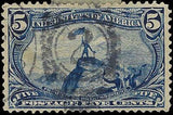 VEGAS - 1898 5c Trans-Miss - Scott 288 - Corner Crease Lower Left